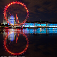 Buy canvas prints of London Eye Reflections by Brett Gasser