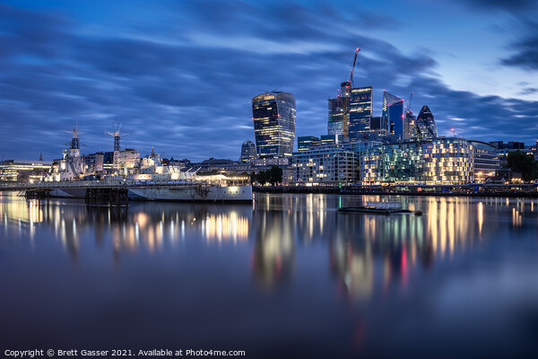HMS Belfast and City of London Picture Board by Brett Gasser