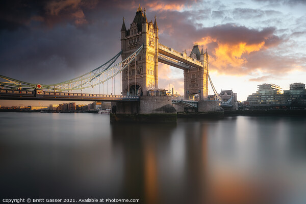Tower Bridge Sunset Picture Board by Brett Gasser