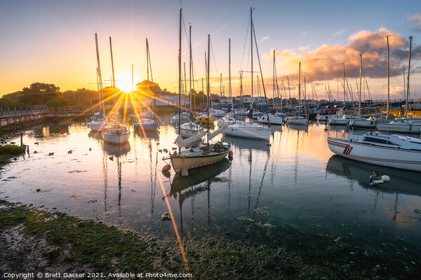 titchfield haven harbour sunrise  Picture Board by Brett Gasser