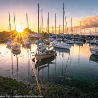 Buy canvas prints of titchfield haven harbour sunrise  by Brett Gasser