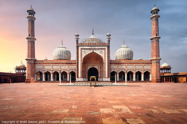 Jama Masjid Mosque, Delhi, India Picture Board by Brett Gasser