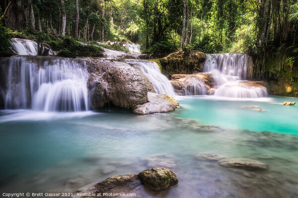 Kuang Si Falls Picture Board by Brett Gasser
