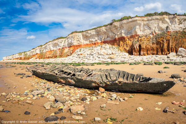 Hunstanton Beach Wreck Picture Board by Brett Gasser