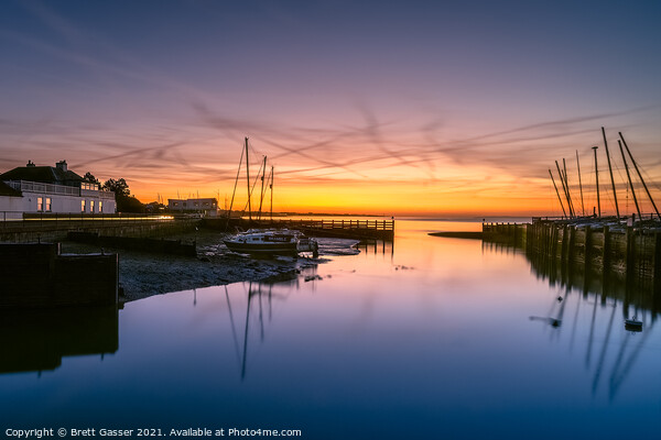 Titchfield Haven Reflections Picture Board by Brett Gasser