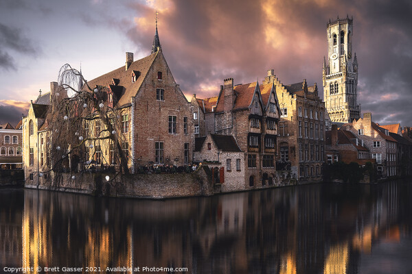 Bruges Rozenhoedkaai Picture Board by Brett Gasser