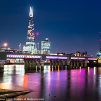 Buy canvas prints of Cannon Street and Shard at Night by Brett Gasser