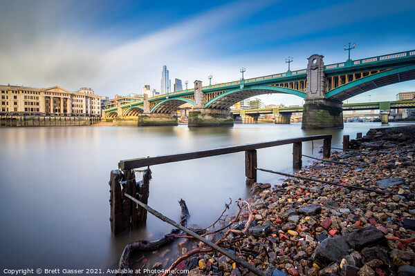 Southwark Bridge Picture Board by Brett Gasser