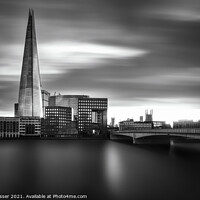 Buy canvas prints of The Shard and London Bridge by Brett Gasser