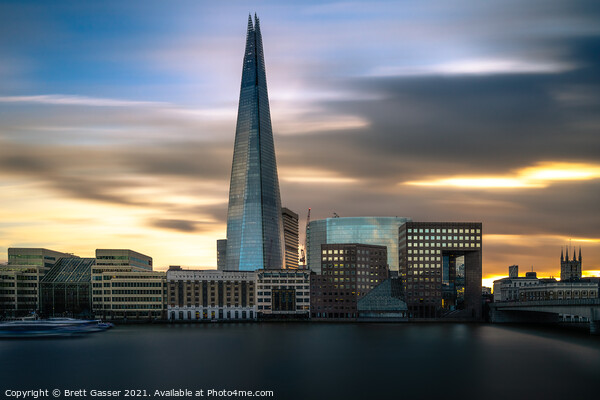The Shard Sunset Picture Board by Brett Gasser