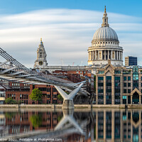 Buy canvas prints of St Pauls Cathedral and Millennium Bridge  by Brett Gasser