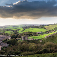 Buy canvas prints of Corfe Panorama by Brett Gasser