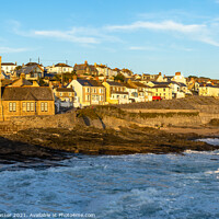 Buy canvas prints of Sunset at Porthleven Cornwall by Brett Gasser