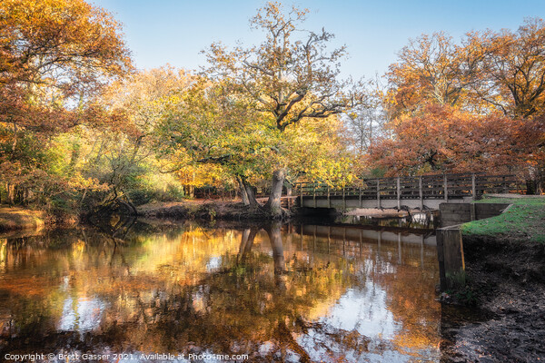 Autumn Bridge Picture Board by Brett Gasser