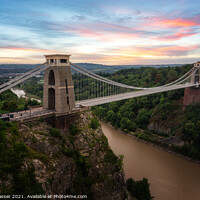 Buy canvas prints of Clifton Suspension Bridge Sunset by Brett Gasser