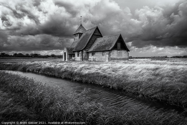 St Thomas Becket Church (black and White) Picture Board by Brett Gasser