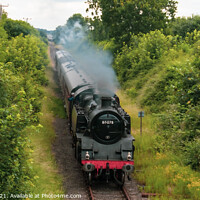 Buy canvas prints of Steam Train 80078 MNR Norfolk Driver Waving by GJS Photography Artist