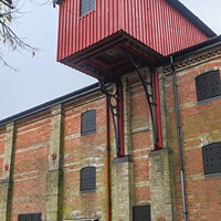 Buy canvas prints of The Maltings Winch House Close Up by GJS Photography Artist
