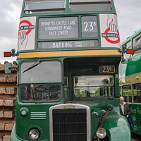 Buy canvas prints of RTL1256 London Transport Double Decker Bus by GJS Photography Artist