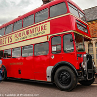 Buy canvas prints of Double Decker With Advertising by GJS Photography Artist