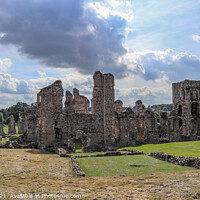 Buy canvas prints of Castle Acre Priory by GJS Photography Artist