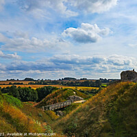 Buy canvas prints of Castle Acre Castle Ruins by GJS Photography Artist