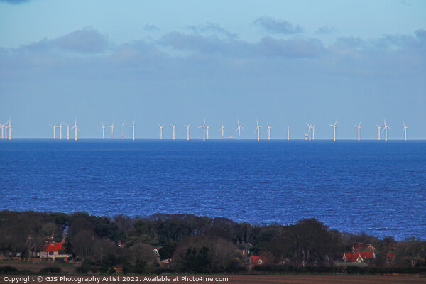 Wind Turbines Weybourne Picture Board by GJS Photography Artist