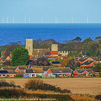 Buy canvas prints of Golden All Saints Church Weybourne Norfolk by GJS Photography Artist