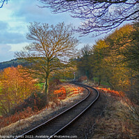 Buy canvas prints of Vibrant Trainlines by GJS Photography Artist