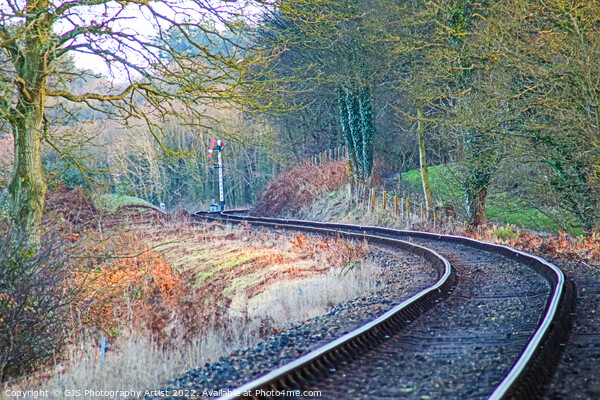 Train Track Snakeing Picture Board by GJS Photography Artist