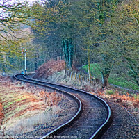 Buy canvas prints of Closeup of Twisting Tracks by GJS Photography Artist