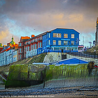 Buy canvas prints of Cromer Buildings Clifftop by GJS Photography Artist