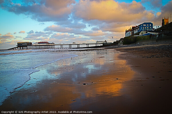 Cromer Sunset Picture Board by GJS Photography Artist