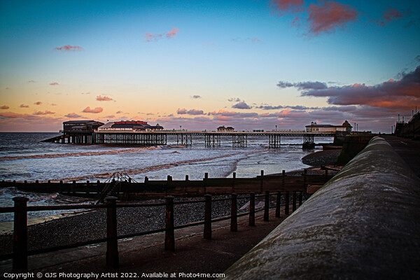 Cromer Pier looking along the Seawall Picture Board by GJS Photography Artist