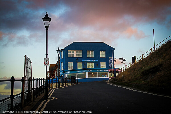 Fish and Chips by the Seafront Picture Board by GJS Photography Artist