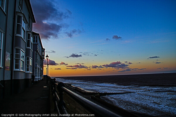 Seafront Sunset Picture Board by GJS Photography Artist