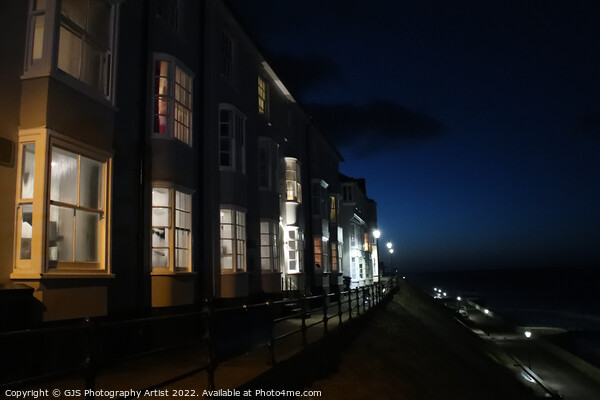 Cromer Clifftop Lights On Picture Board by GJS Photography Artist
