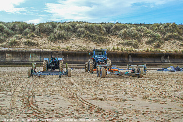 Tractors await the Boats Return Picture Board by GJS Photography Artist