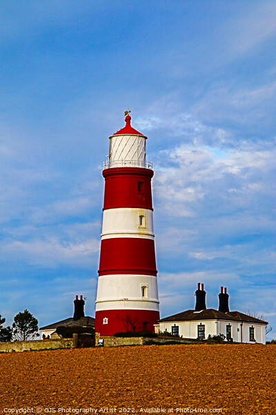 Happisburgh Lighthouse Weatherbeaten Picture Board by GJS Photography Artist