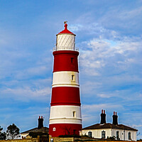 Buy canvas prints of Happisburgh Lighthouse Weatherbeaten by GJS Photography Artist