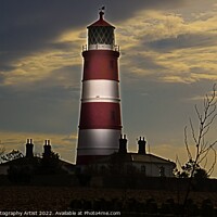 Buy canvas prints of Happisburgh Lighthouse Light Reflecting by GJS Photography Artist