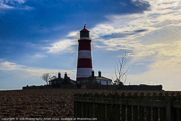 Happisburgh Lighthouse from Footpath Picture Board by GJS Photography Artist