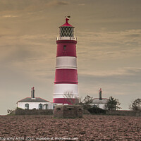 Buy canvas prints of Lighthouse and WW2 Pillbox by GJS Photography Artist