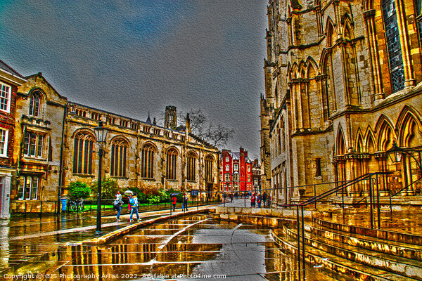 Reflections of the Minster and The Belfrey Picture Board by GJS Photography Artist