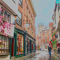 Buy canvas prints of View down Petergate York by GJS Photography Artist