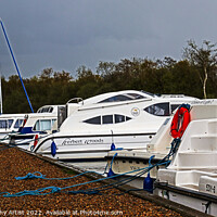 Buy canvas prints of All Moored up ready for the storms by GJS Photography Artist