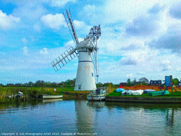 Thurne Windmill in Oil Picture Board by GJS Photography Artist