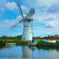 Buy canvas prints of Thurne Windmill in Extrude  by GJS Photography Artist