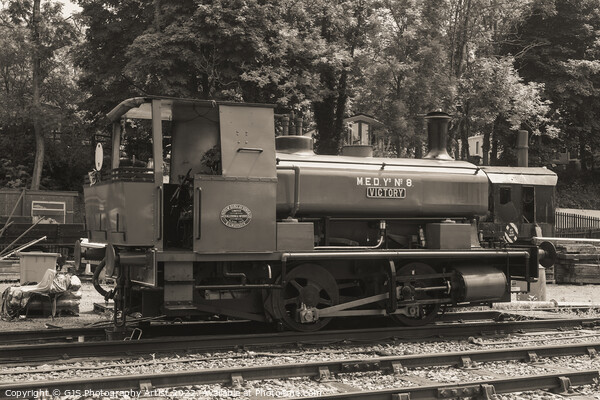 Victory Fireless Loco in Sepia Picture Board by GJS Photography Artist