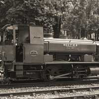 Buy canvas prints of Victory Fireless Loco in Sepia by GJS Photography Artist